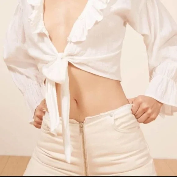 Reformation Zipper Jeans Size 31 - Picture 2 of 5